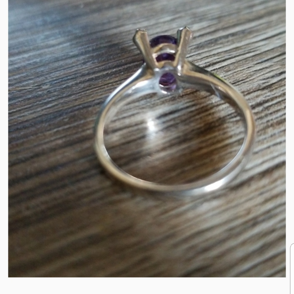 925 Genuine Amethyst ring size 6 - Picture 6 of 6